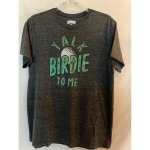 Talk BIRDIE To Me  Golf Graphic  Heather Black  Ultra Soft T Shirt  Medium  EUC